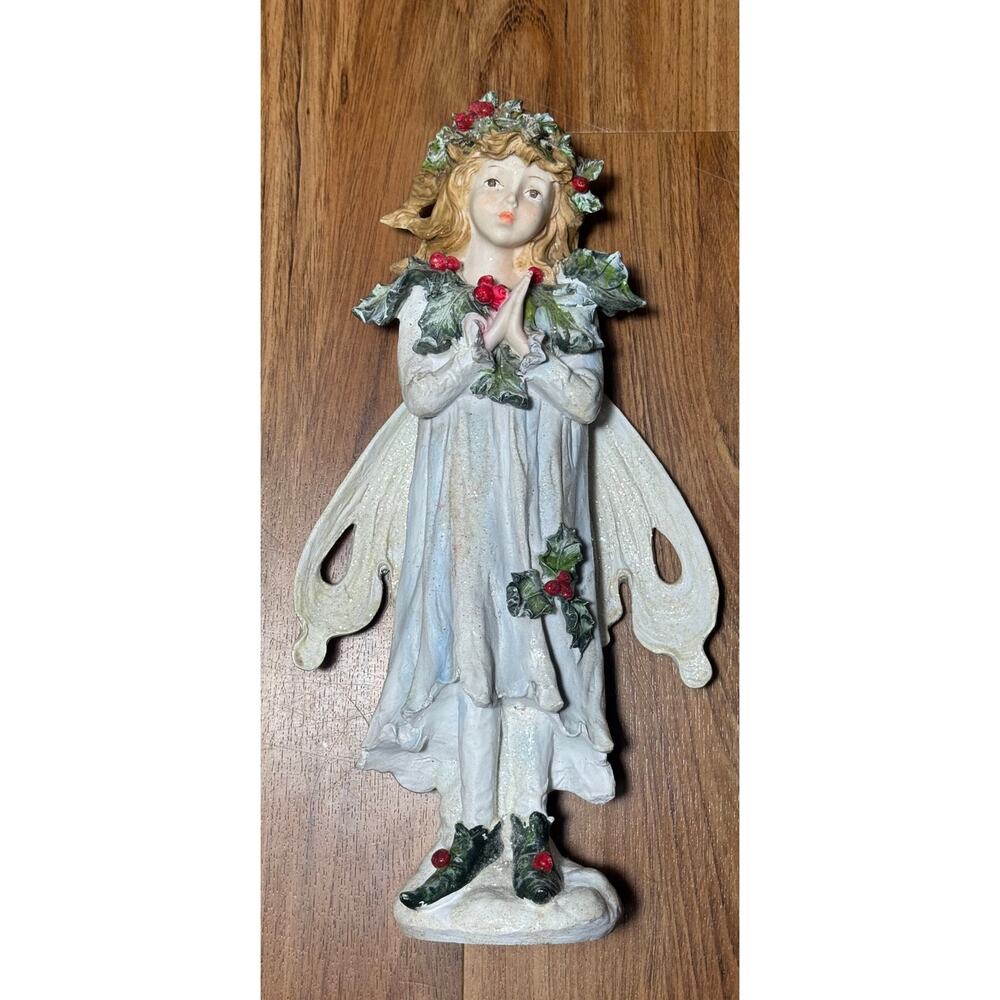 My Evergreen 14" Holly Berry Forest Fairy Standing fairy